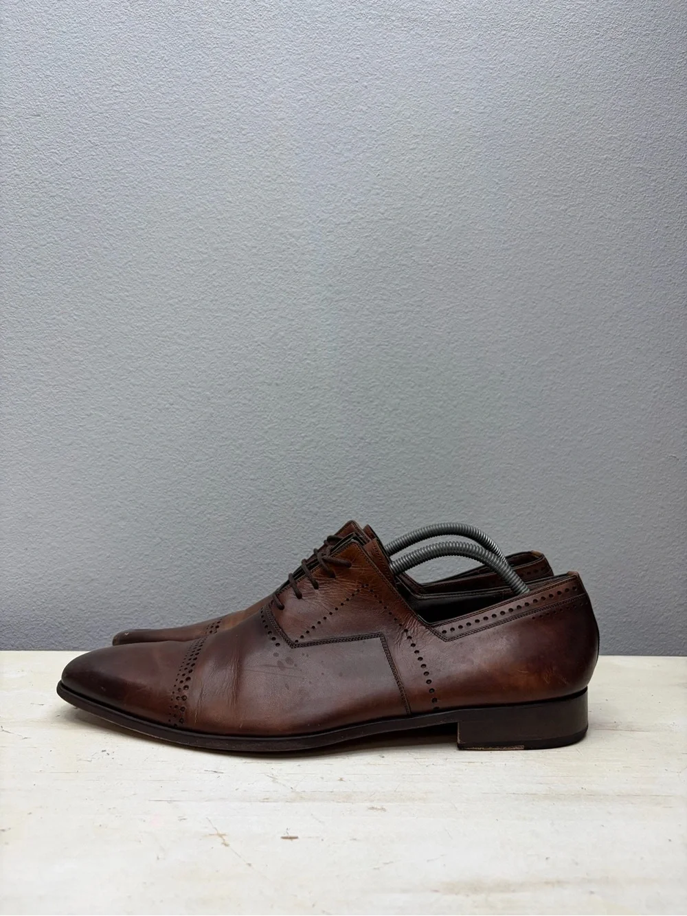 Massimo Emporio Brown Leather Oxford Dress Shoes Size 11.5